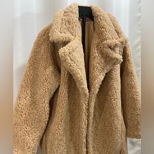 Cozy Tan Teddy Coat